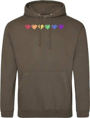 Rainbow Pixel Hearts