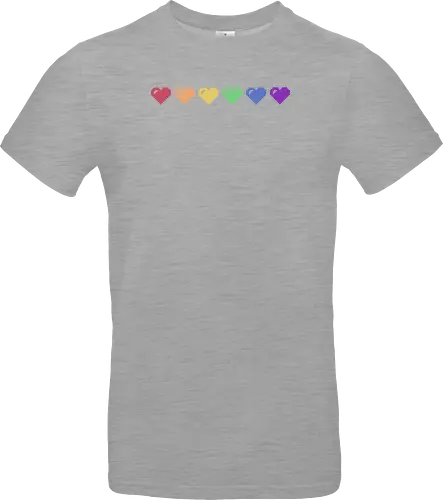 Rainbow Pixel Hearts