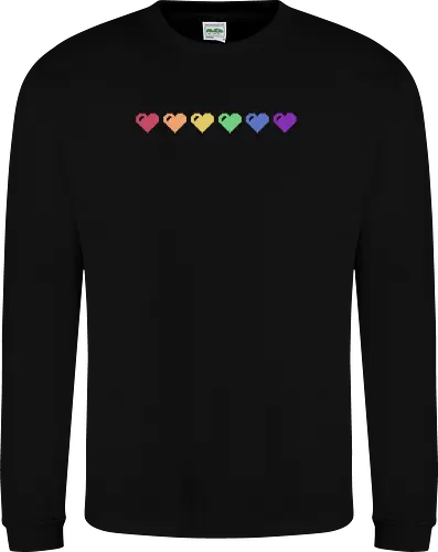 Rainbow Pixel Hearts