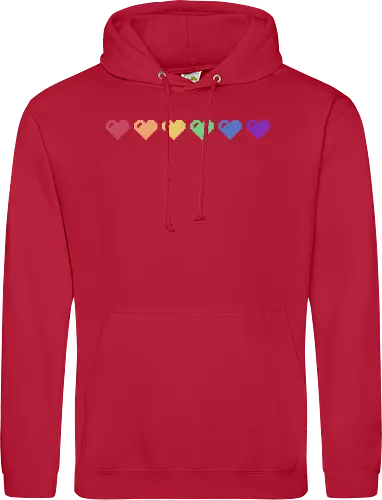 Rainbow Pixel Hearts