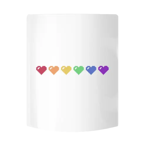 Rainbow Pixel Hearts