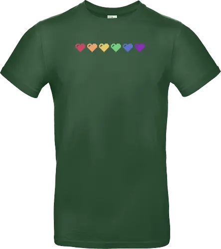 Rainbow Pixel Hearts