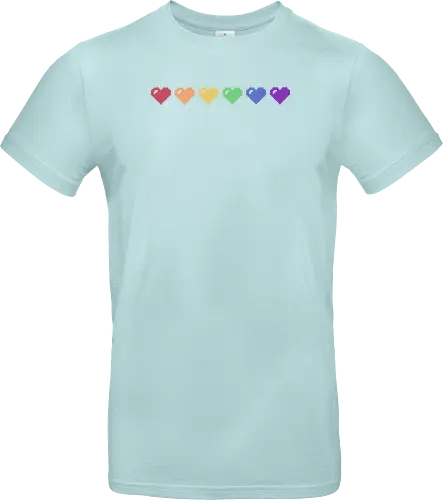 Rainbow Pixel Hearts