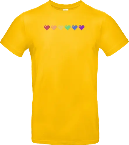 Rainbow Pixel Hearts