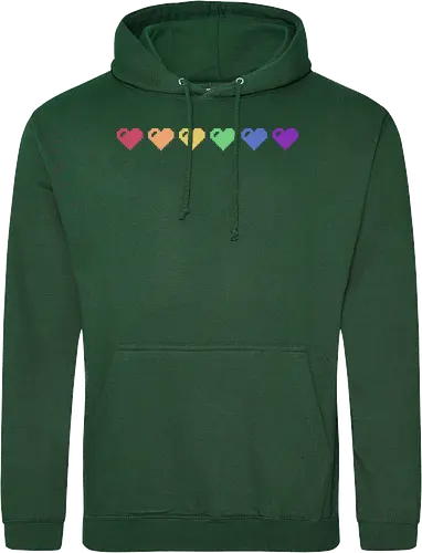 Rainbow Pixel Hearts
