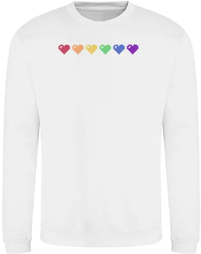 Rainbow Pixel Hearts