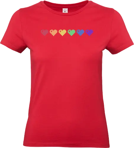 Rainbow Pixel Hearts