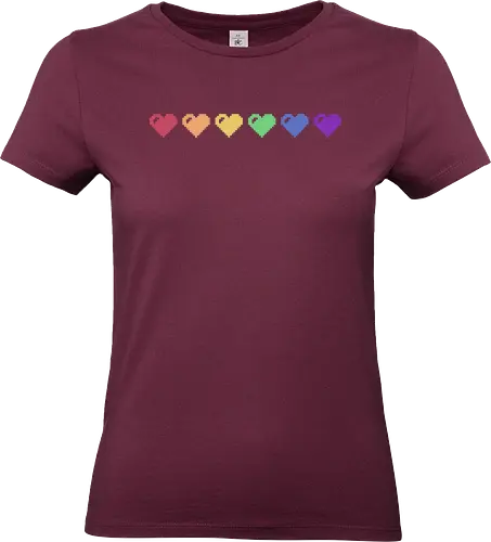 Rainbow Pixel Hearts