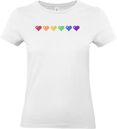 Rainbow Pixel Hearts