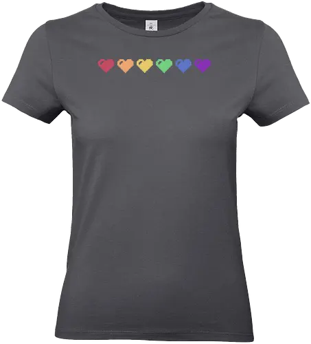 Rainbow Pixel Hearts - Love, Pride - Standard T-Shirt (Frauen)