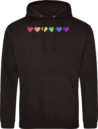 Rainbow Pixel Hearts