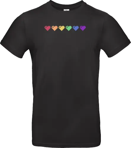 Rainbow Pixel Hearts