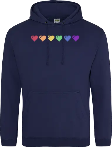 Rainbow Pixel Hearts