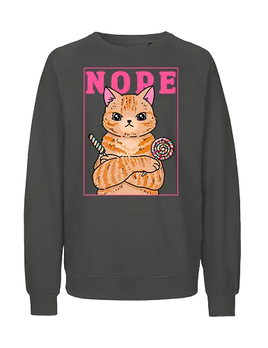 All the Candy is mine - nope, cat, katze, kitty - Fairtrade Sweatshirt