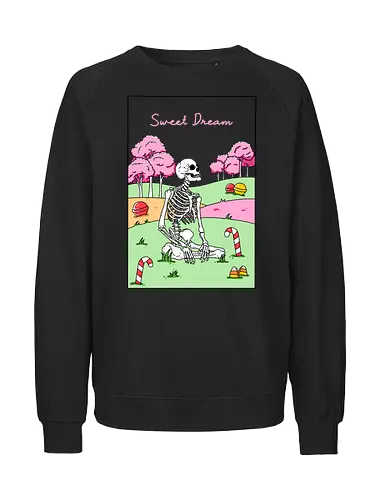 Sweet Dream - skelett, skeleton, sweets, süßigkeit - Fairtrade Sweatshirt