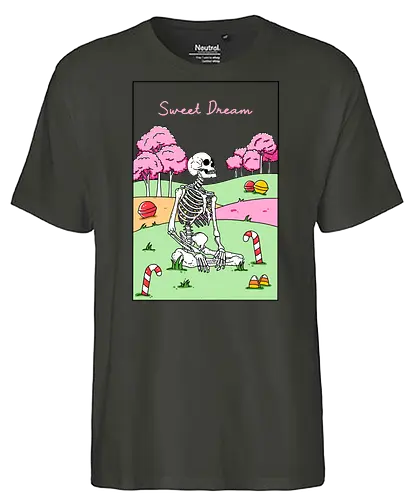 Sweet Dream - skelett, skeleton, sweets, süßigkeit - Fairtrade T-Shirt