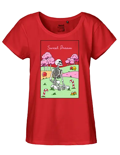 Sweet Dream - skelett, skeleton, sweets, süßigkeit - Fairtrade Girl Shirt