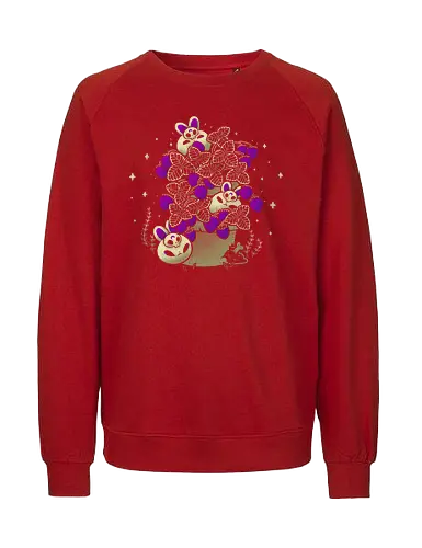 Creepy Cute Bunnies - Strawberries, Erdbeeren, kaninchen, cute, süß - Fairtrade Sweatshirt