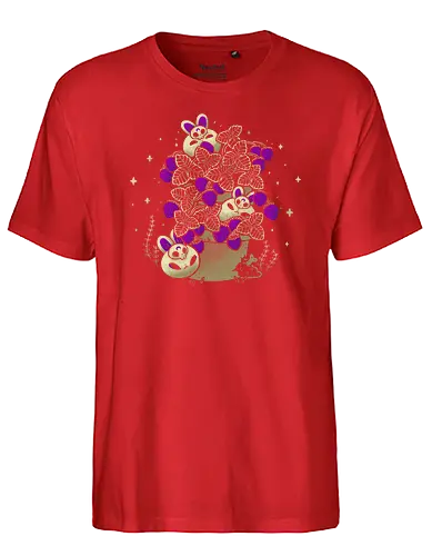 Creepy Cute Bunnies - Strawberries, Erdbeeren, kaninchen, cute, süß - Fairtrade T-Shirt
