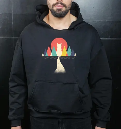Abstract Catstract - abstrakt, cat, katze, art, kunst - Cropped Hoodie