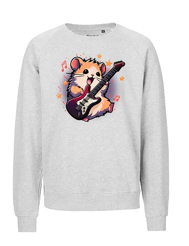 Punky Paws - hamster, music, rock, cute, punk - Fairtrade Sweatshirt