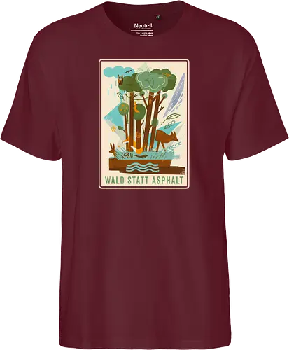 Wald statt Asphalt - wald, nature, forest, klimaschutz - Fairtrade T-Shirt