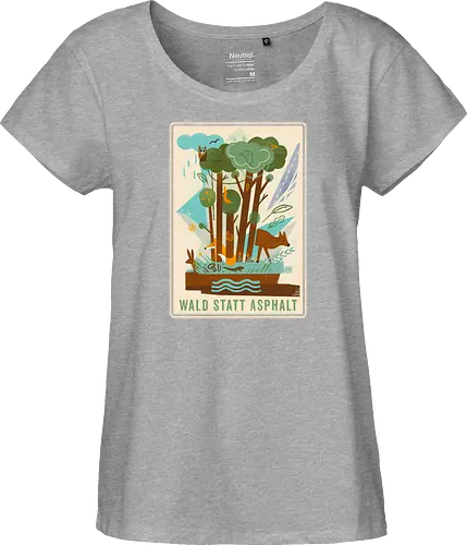 Wald statt Asphalt - wald, nature, forest, klimaschutz - Fairtrade Girl Shirt