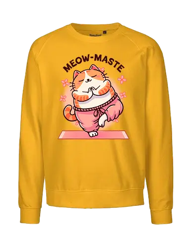 Meow Maste - Cat, Kitty, Yoga - Fairtrade Sweatshirt