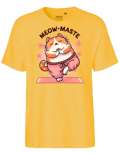 Meow Maste - Cat, Kitty, Yoga - Fairtrade T-Shirt