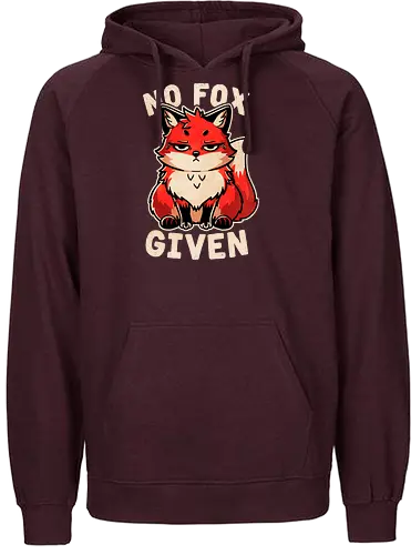No Fox given dark - Fuchs, Grumpy - Fairtrade Hoodie