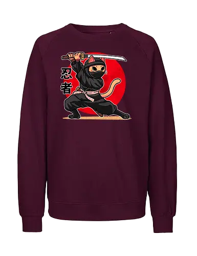 Shinobi Neko - Cat, Ninja - Fairtrade Sweatshirt
