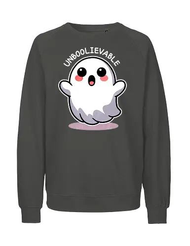 Unboolievable - Ghost, Scary, Boo, Spooky - Fairtrade Sweatshirt