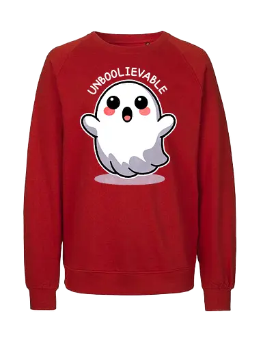 Unboolievable - Ghost, Scary, Boo, Spooky - Fairtrade Sweatshirt