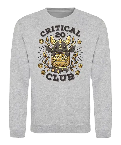 Critical 20 Club - pen and paper, rpg, dice, dragon, drache, w20 - Sweatshirt