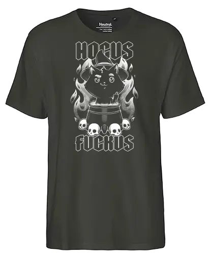 Hocus Pocus Witch Cat - Cat, Witch, Finger - Fairtrade T-Shirt