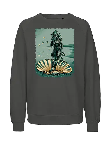 The Birth of Alienus - birth, human, alien, venus, boticelli - Fairtrade Sweatshirt