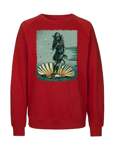The Birth of Alienus - birth, human, alien, venus, boticelli - Fairtrade Sweatshirt