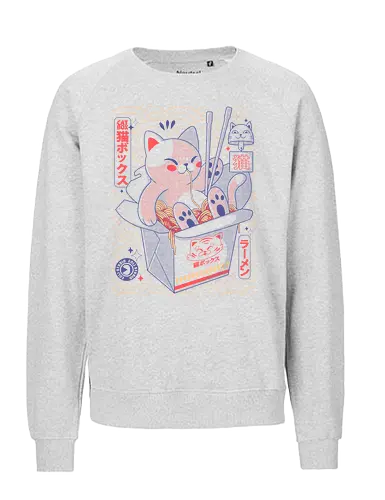 Cat Box - soba, yakisoba, cat, katze, box, neko - Fairtrade Sweatshirt