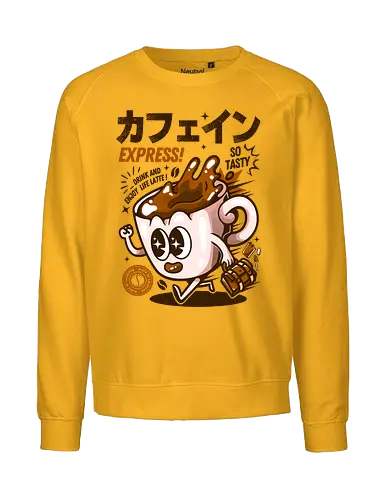Funny Caffeine Express - coffee, kaffee, tasty - Fairtrade Sweatshirt