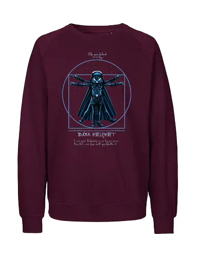 Vitruvian Helmet - vitruvian man, davinci, spaceballs, mashup, helmchen - Fairtrade Sweatshirt