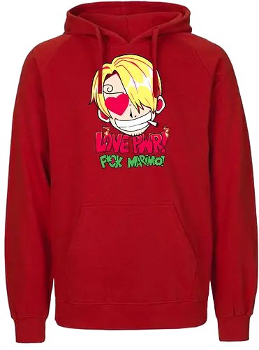 Love Power - piece, pirate, love, chef, anime, manga - Fairtrade Hoodie