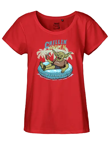 Chillin' Goblin - summer, urlaub, goblin, holiday - Fairtrade Girl Shirt