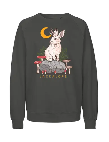 Jackalope - Fabelwesen, Hasenbock, Wolpertinger, Crture - Fairtrade Sweatshirt