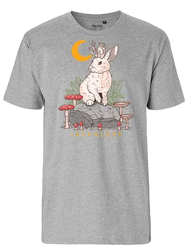 Jackalope - Fabelwesen, Hasenbock, Wolpertinger, Crture - Fairtrade T-Shirt