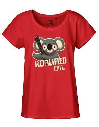 100% Koalified - koala, quality, qualified, cute, sl - Fairtrade Girl Shirt