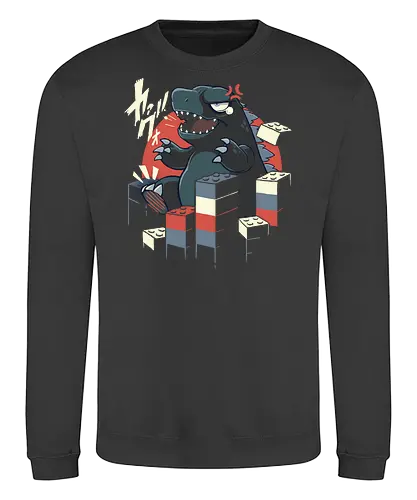 Brickzilla - building, brick, kaiju, monster, ouch - Sweatshirt
