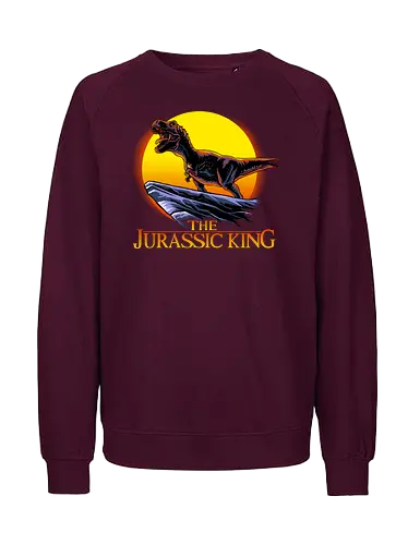 Jurassic King - lion, jurassic, dinosaur, dino, t-rex - Fairtrade Sweatshirt