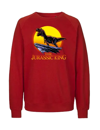 Jurassic King - lion, jurassic, dinosaur, dino, t-rex - Fairtrade Sweatshirt