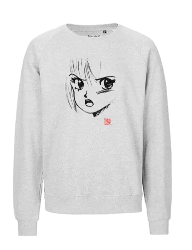 80's manga face - Cute - Fairtrade Sweatshirt