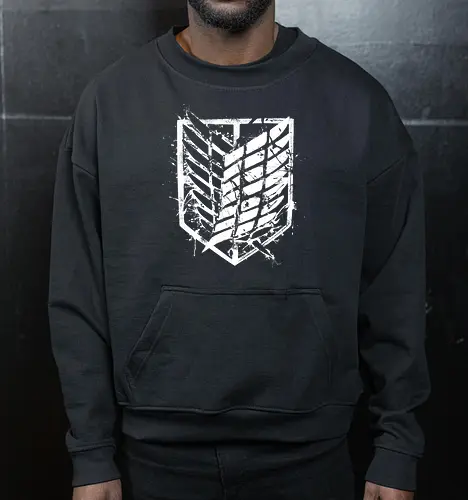 Exploration Battalion - attack, titan, anime, manga - Cropped Sweatshirt